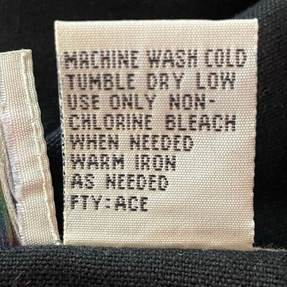 New Directions Black Linen Blend Sleeveless Midi Dress Embroidered Design MEDIUM - Picture 8 of 8